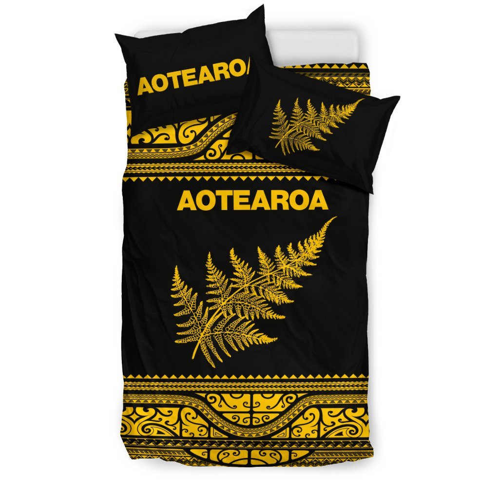 aotearoa-new-zealand-maori-bedding-set-silver-fern-yellow