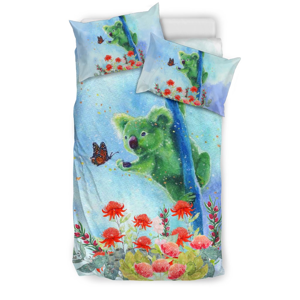 bedding-sets-koala-bed-butterfly-in-waratah-painting-sets