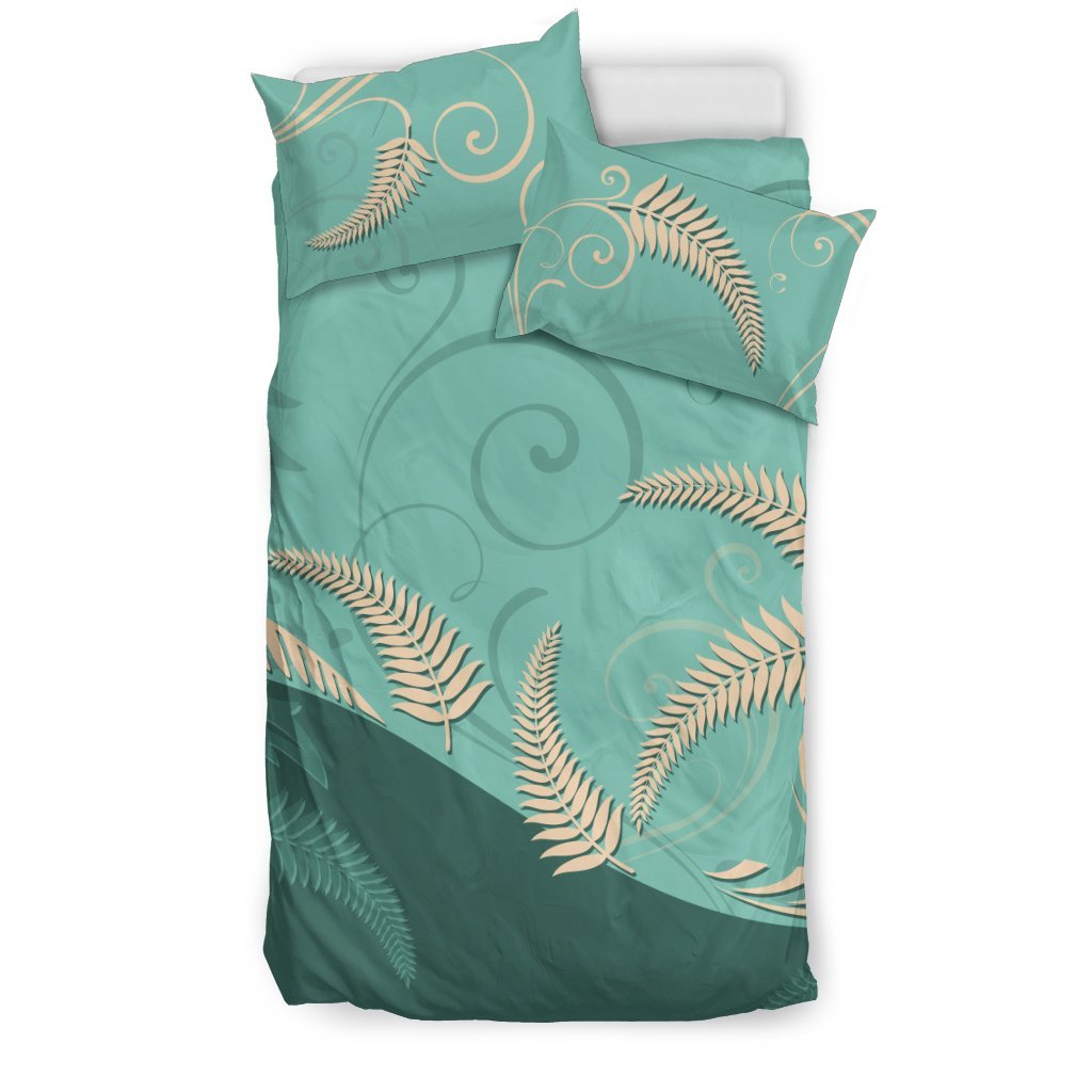 new-zealand-silver-fern-bedding-set-mint-x-golden
