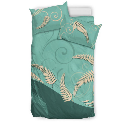 new-zealand-silver-fern-bedding-set-mint-x-golden