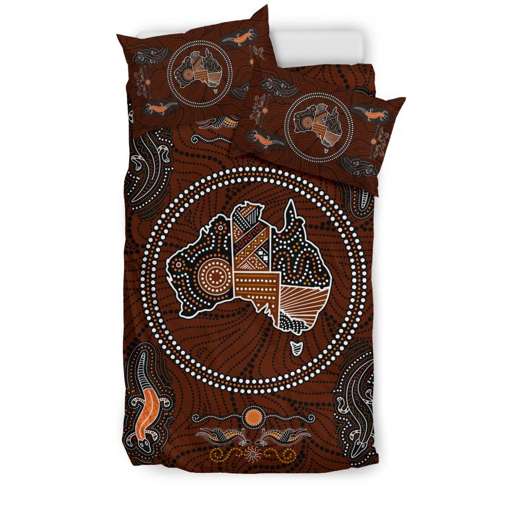 aboriginal-bedding-sets-australia-map-dot-painting-lizard-patterns