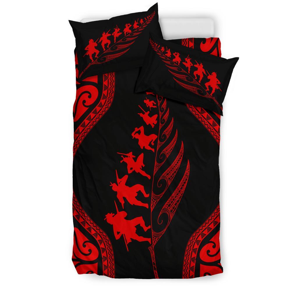 new-zealand-haka-fern-bedding-set-red