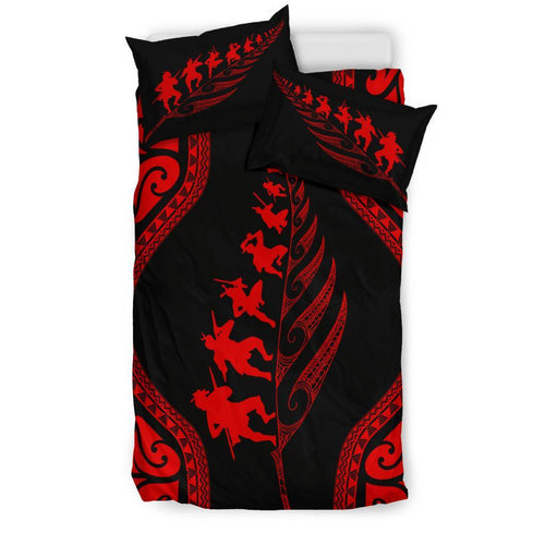 new-zealand-haka-fern-bedding-set-red