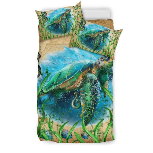 new-zealand-bedding-set-turtle-manaia-maori-vintage