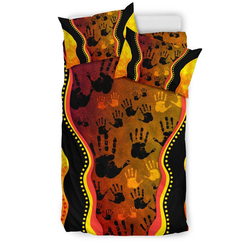bedding-sets-aboriginal-rock-painting-hand-art-golden-style