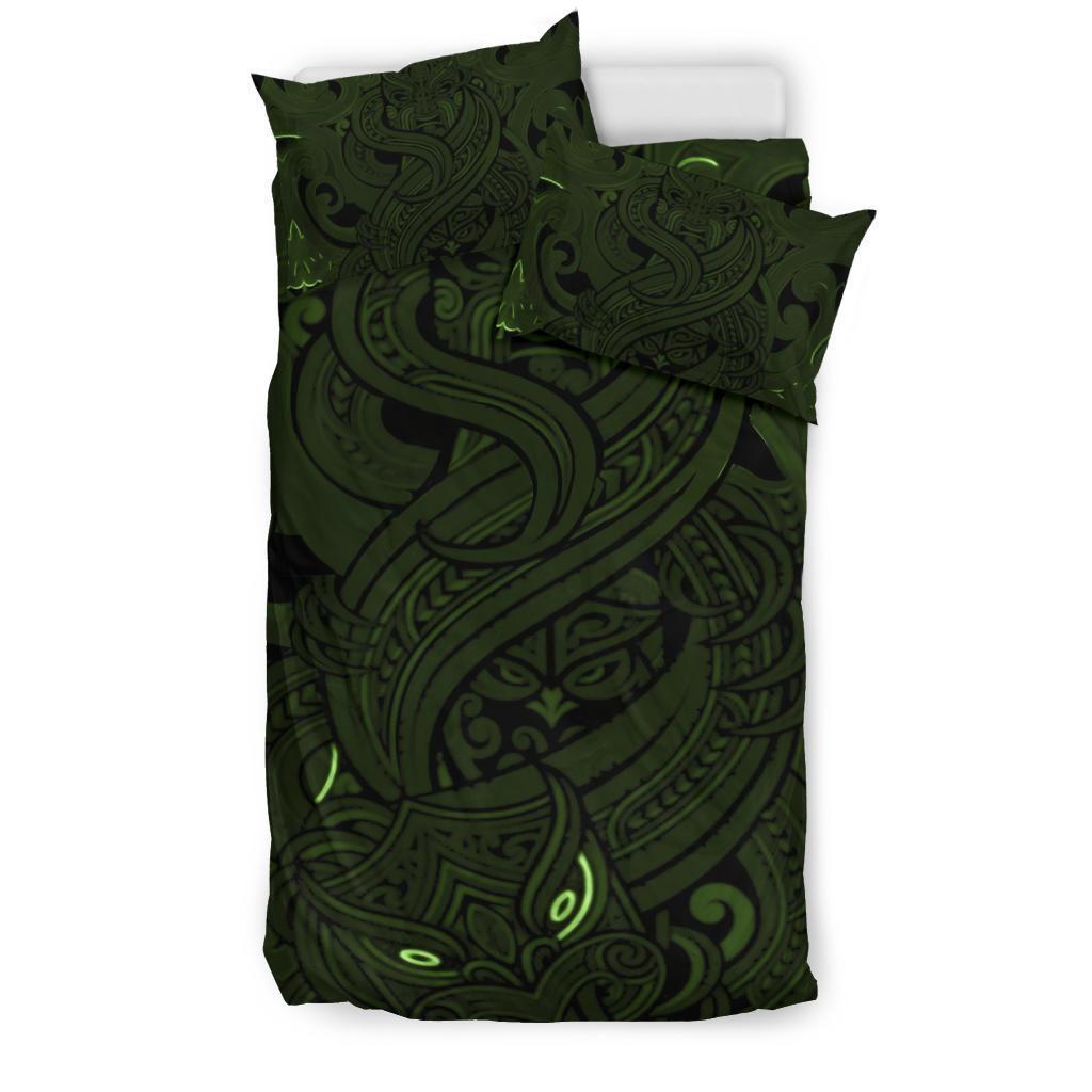 new-zealand-bedding-set-maori-gods-tumatauenga-god-of-war-green