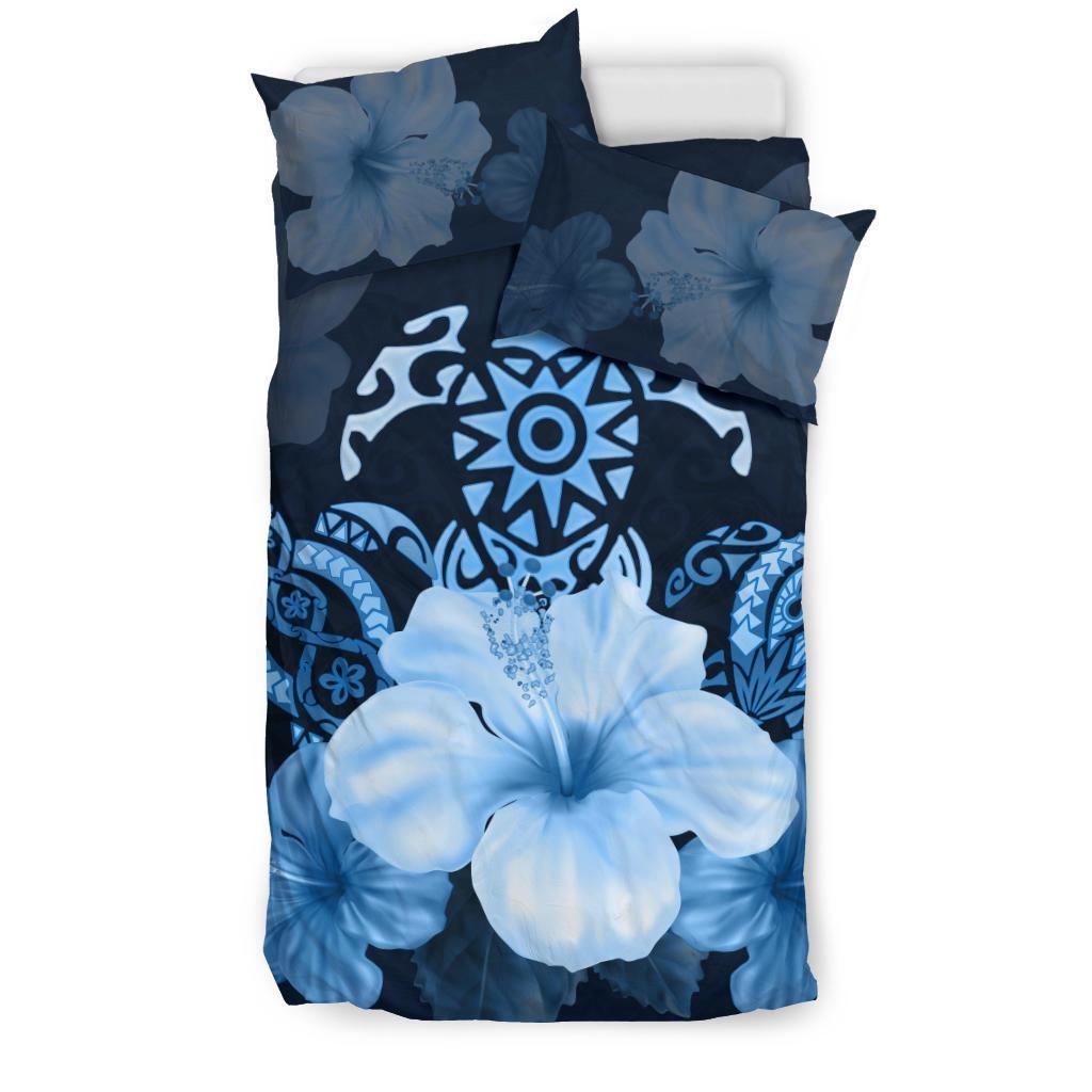 turtle-and-hibiscus-bedding-set-blue-turtle-tribal