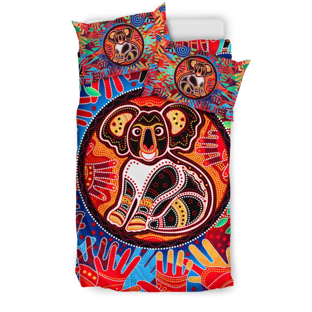 aboriginal-bedding-set-koala-and-hand-art-dot-painting-bedding-set