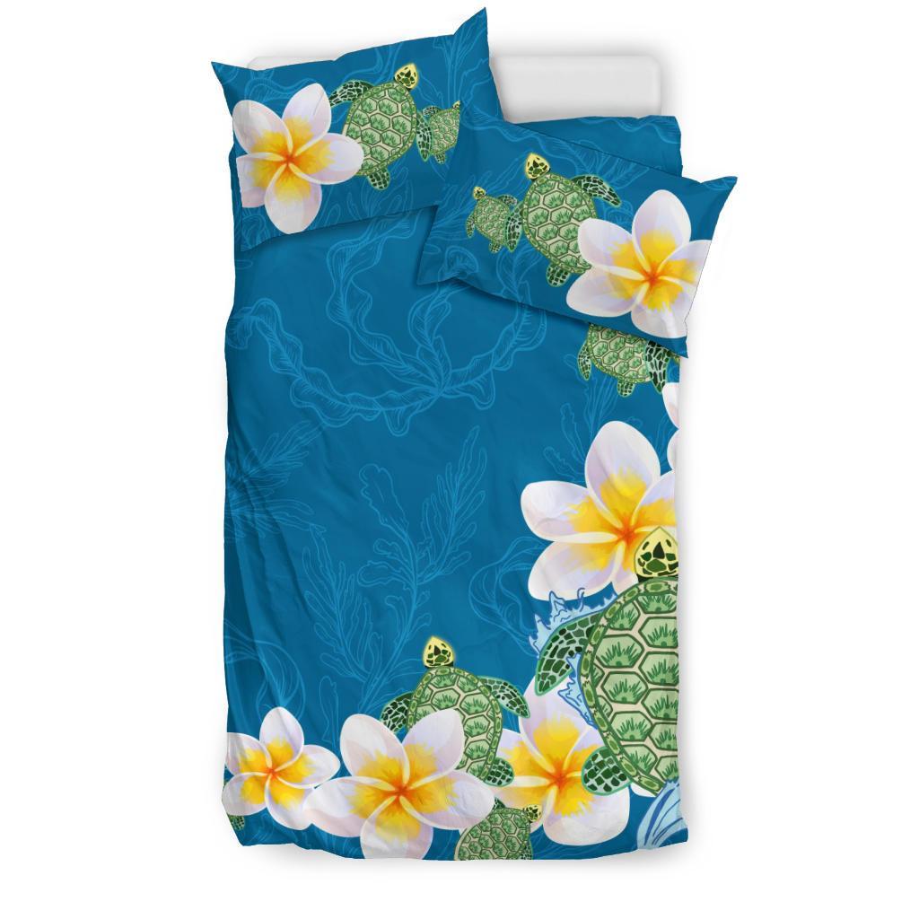 plumeria-sea-turtle-bedding-set