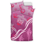 pink-turtle-hibiscus-bedding-set