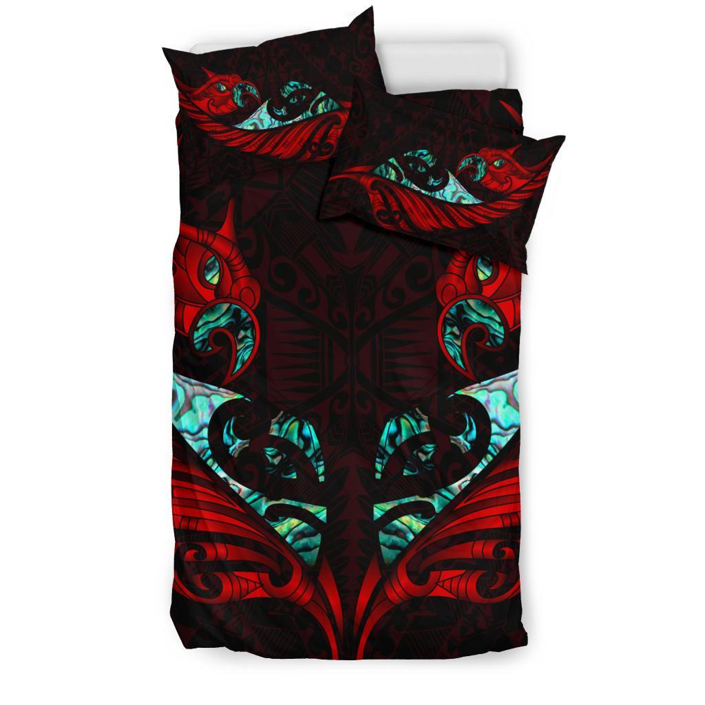 new-zealand-bedding-set-manaia-paua-fern-wing-red