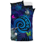 new-zealand-bedding-set-koru-fern-mix-tui-bird-tropical-floral-blue