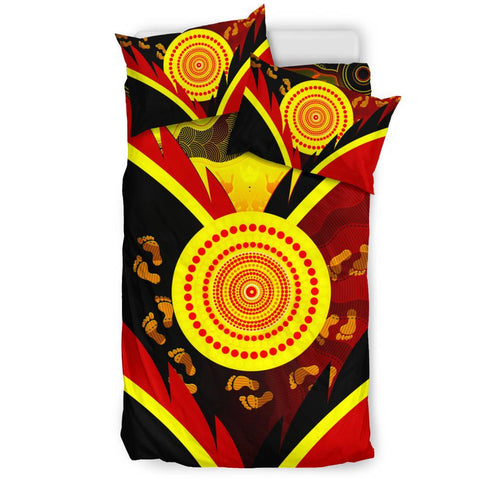 aboriginal-bedding-set-indigenous-flag-with-footprint-hand-art