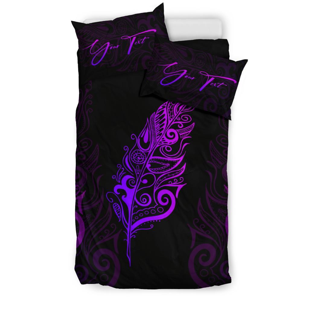 signature-custom-light-silver-fern-bedding-set-purple