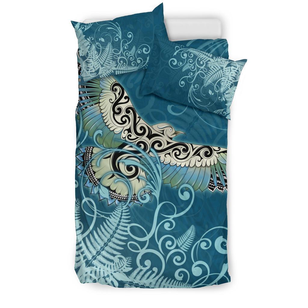 new-zealand-bedding-set-silver-fern-polynesian-style-maori-kea-bird