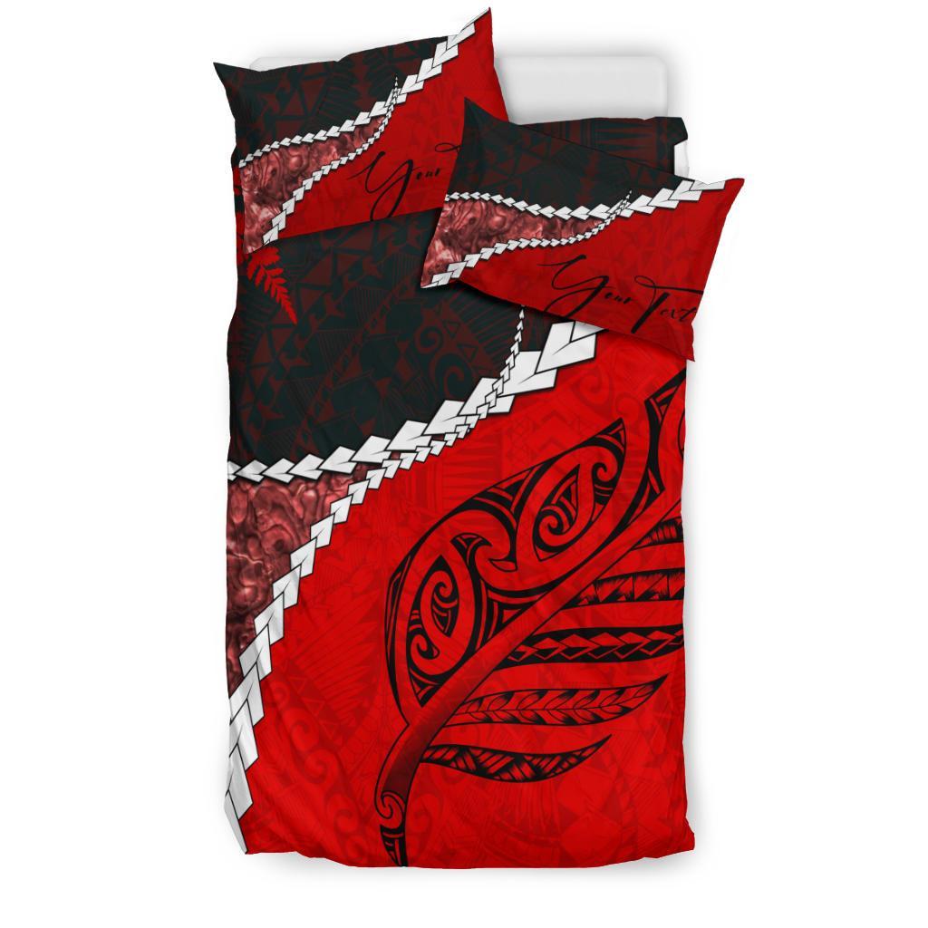 signature-custom-paua-shell-maori-silver-fern-bedding-set-red