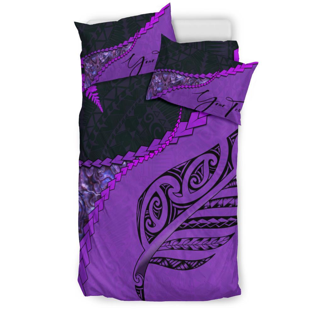 signature-custom-paua-shell-maori-silver-fern-bedding-set-purple