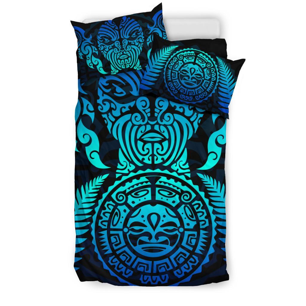 maori-face-fern-new-zealand-bedding-set-blue