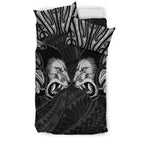 double-lion-maori-tattoo-bedding-set-new-zealand-white