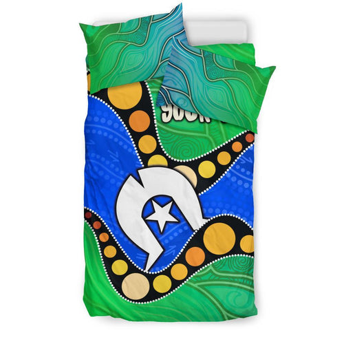 custom-torres-strait-islands-bedding-set-flag-with-aboriginal-patterns