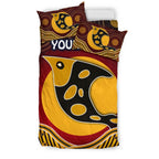personalised-bedding-set-aboriginal-dot-patterns-fish