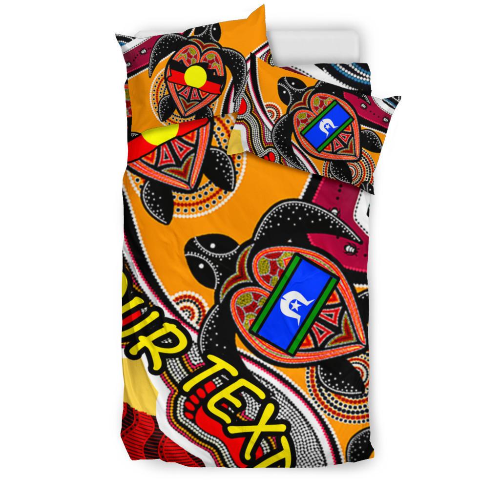 custom-1saustralia-bedding-set-australia-aboriginal-dots-with-turtle-and-naidoc-flags