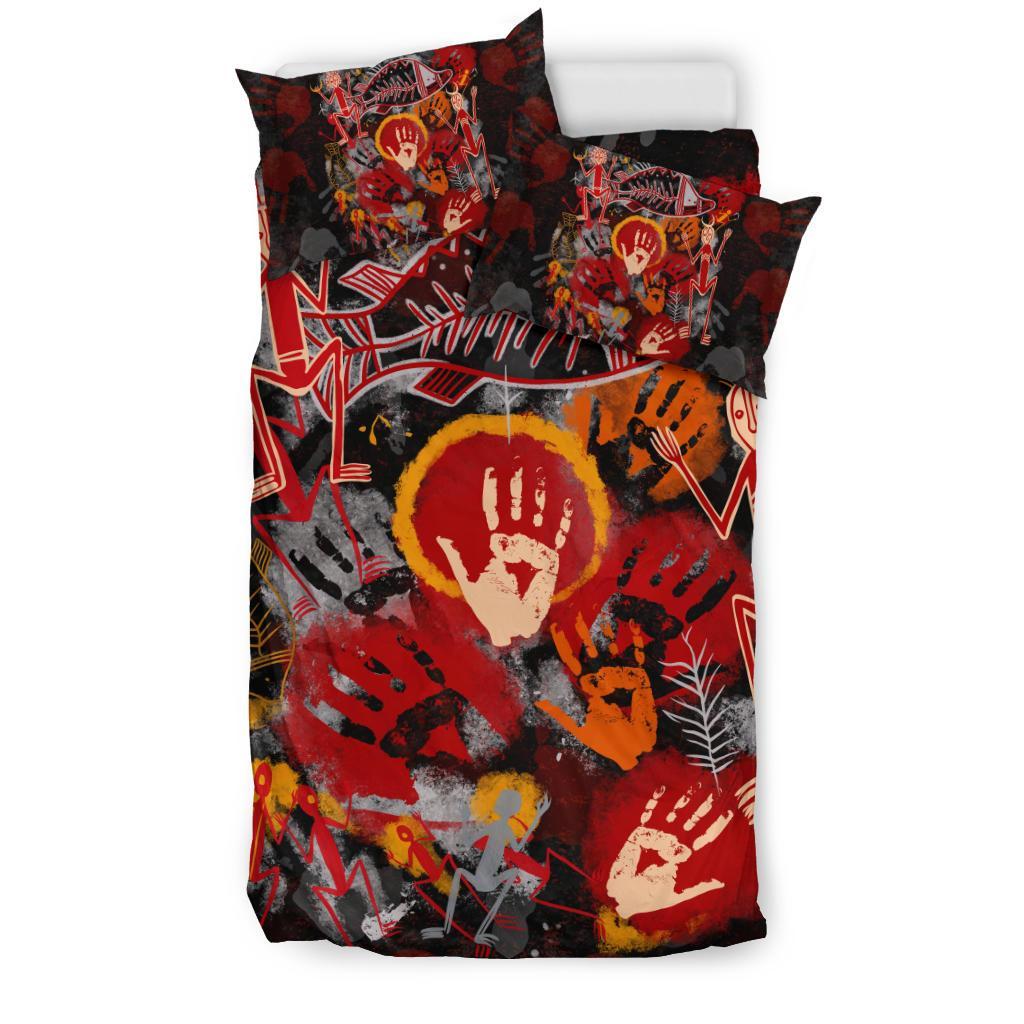 aboriginal-bedding-set-indigenous-fish-hand-art