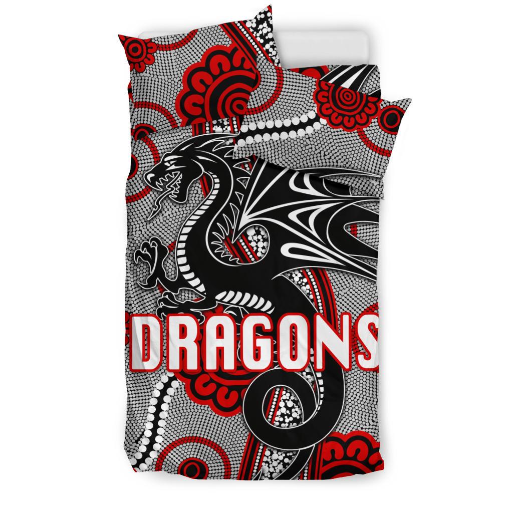 st-george-dragons-bedding-set-unique-indigenous-seamless-dots