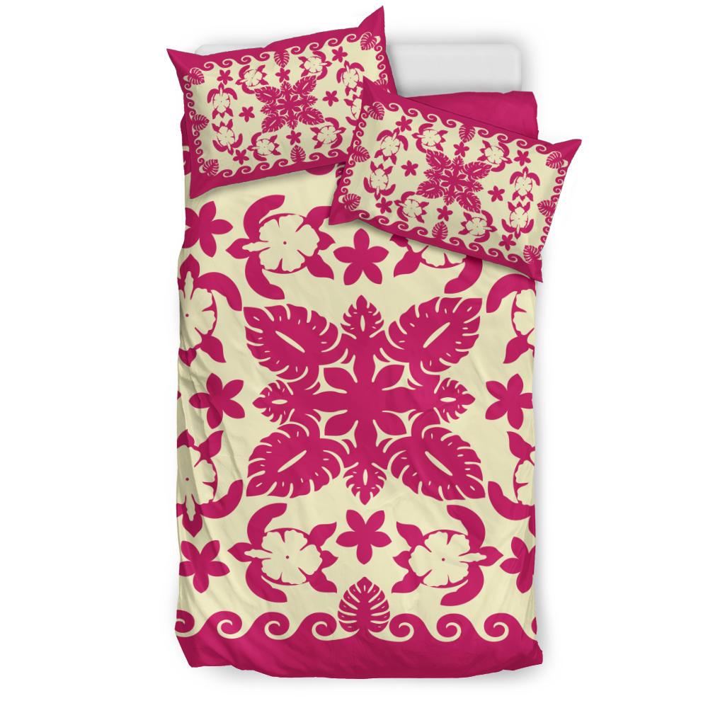 turtle-with-hibiscus-royal-pink-bedding-set