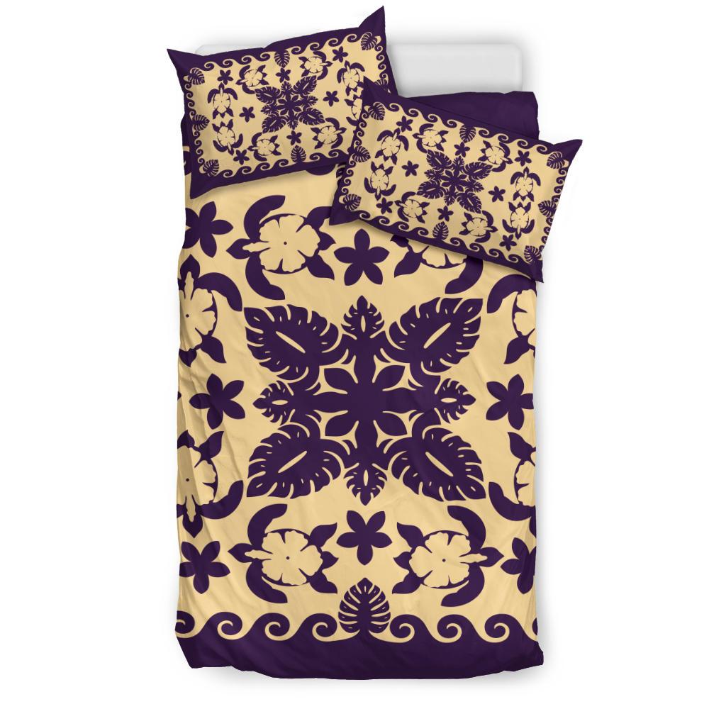 turtle-with-hibiscus-royal-purple-bedding-set