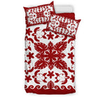 turtle-with-hibiscus-royal-red-bedding-set