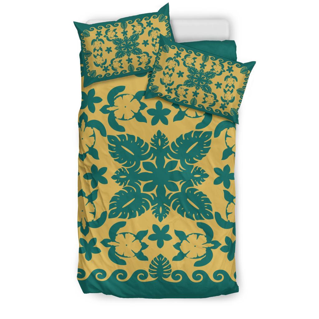 turtle-with-hibiscus-royal-blue-stone-bedding-set