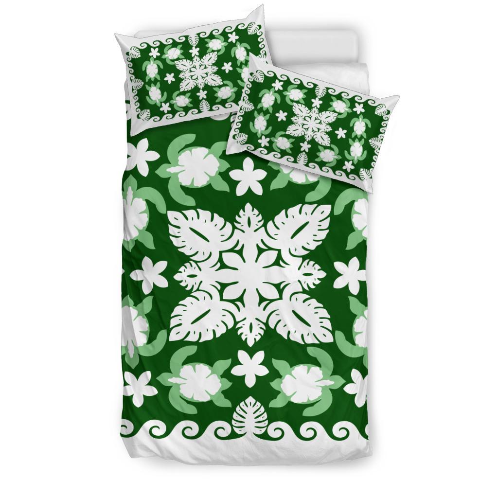 turtle-with-hibiscus-royal-bedding-set-palm-leaf