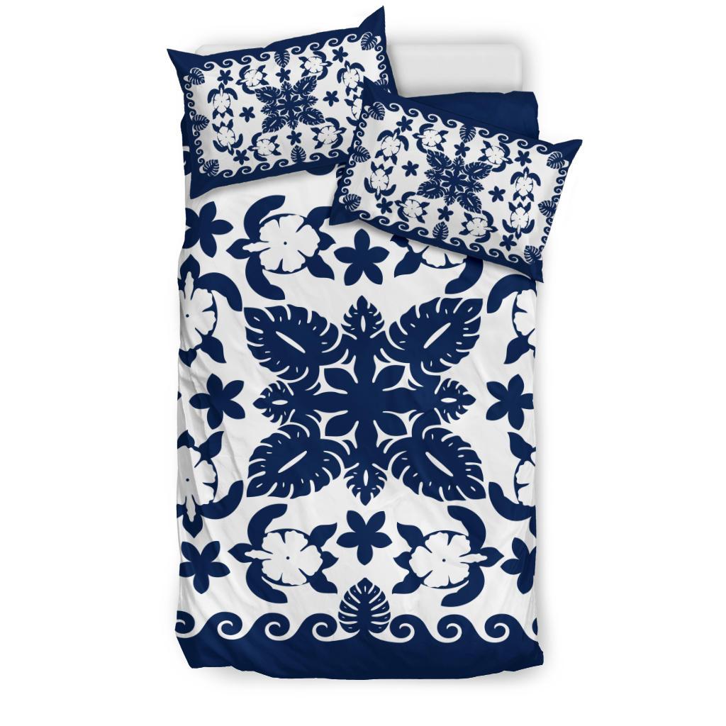 turtle-with-hibiscus-royal-navy-bedding-set