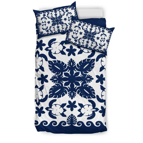 turtle-with-hibiscus-royal-navy-bedding-set