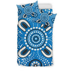 aboriginal-bedding-set-indigenous-circle-dot-painting-blue-color