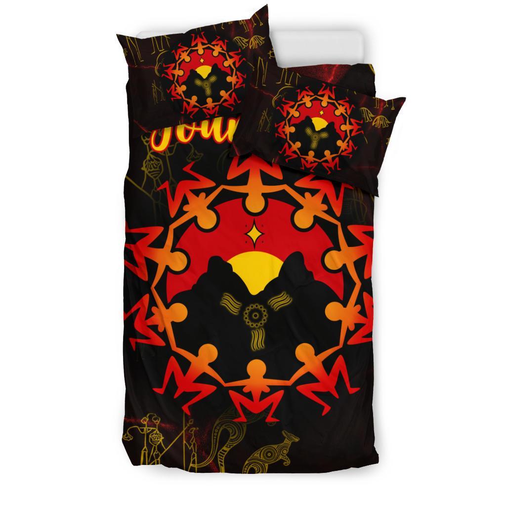 custom-aboriginal-bedding-set-australia-map-and-indigenous-flag