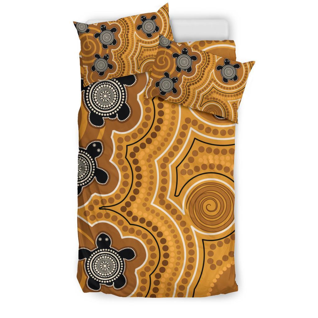 aboriginal-bedding-set-indigenous-turtle-gold-version