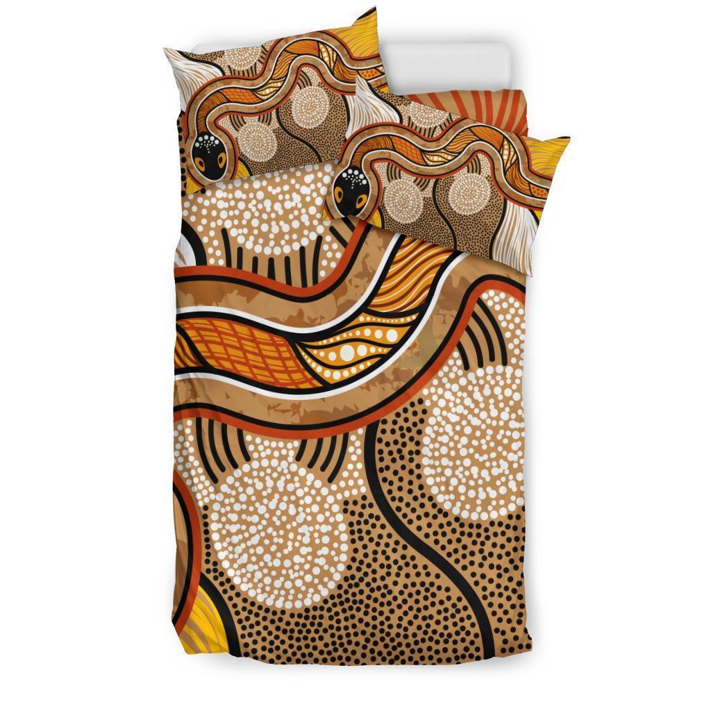 aboriginal-bedding-set-indigenous-snake-vintage-stye