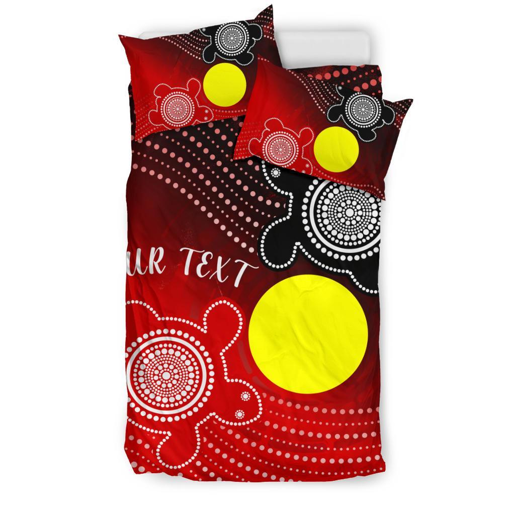 aboriginal-bedding-set-indigenous-circle-dot-painting-style