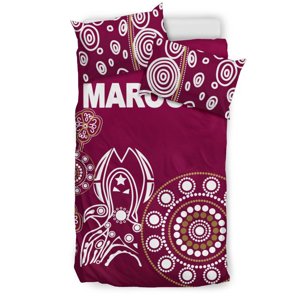queensland-bedding-set-maroons-simple-indigenous