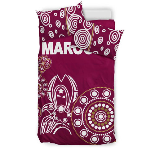 queensland-bedding-set-maroons-simple-indigenous