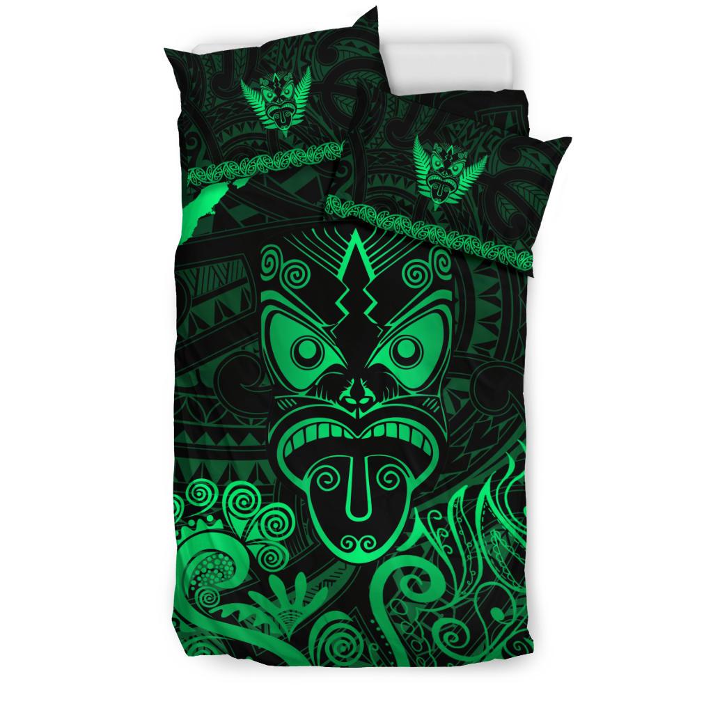 maori-aotearoa-rugby-haka-bedding-set-new-zealand-silver-fern-green