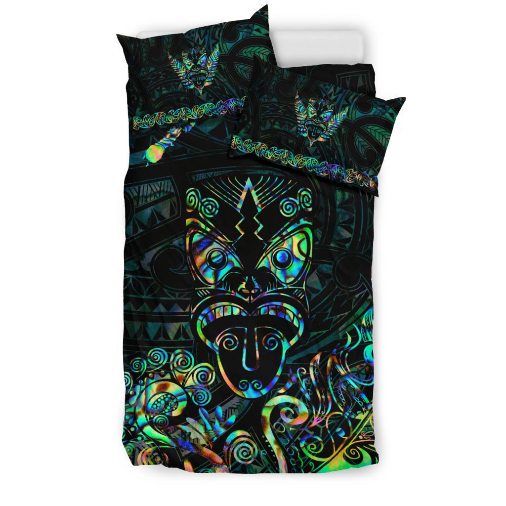 maori-aotearoa-rugby-haka-bedding-set-new-zealand-silver-fern-paua-shell