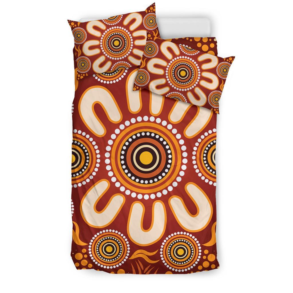 aboriginal-bedding-set-circle-flowers-patterns-ver03