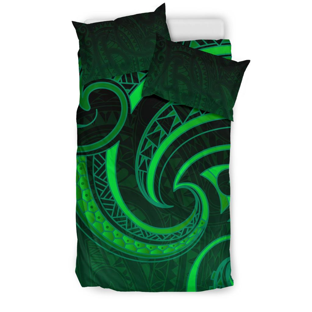 new-zealand-maori-mangopare-bedding-set-polynesian-green