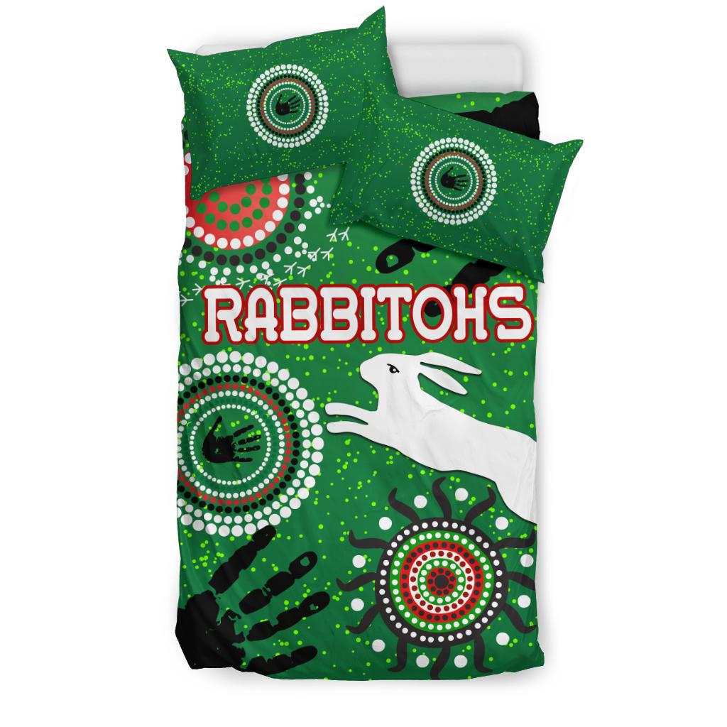 south-sydney-rabbitohs-indigenous-bedding-set-country-style