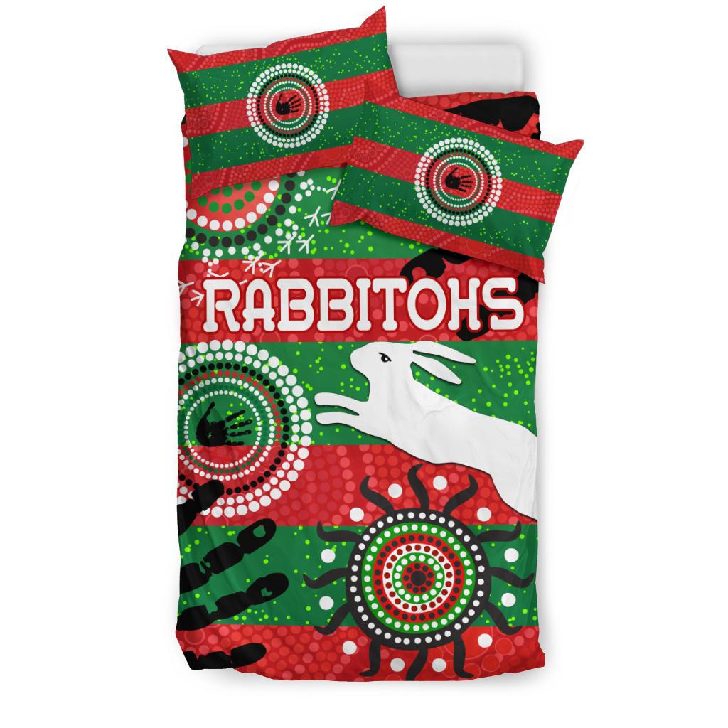 south-sydney-rabbitohs-indigenous-bedding-set-country-style-no-1