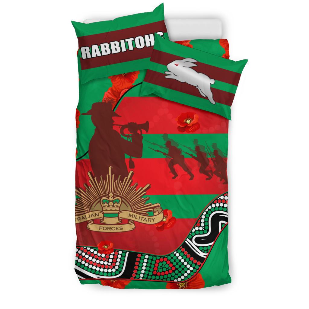 rabbitohs-anzac-day-bedding-set-rugby-south-sydney-indigenous-military