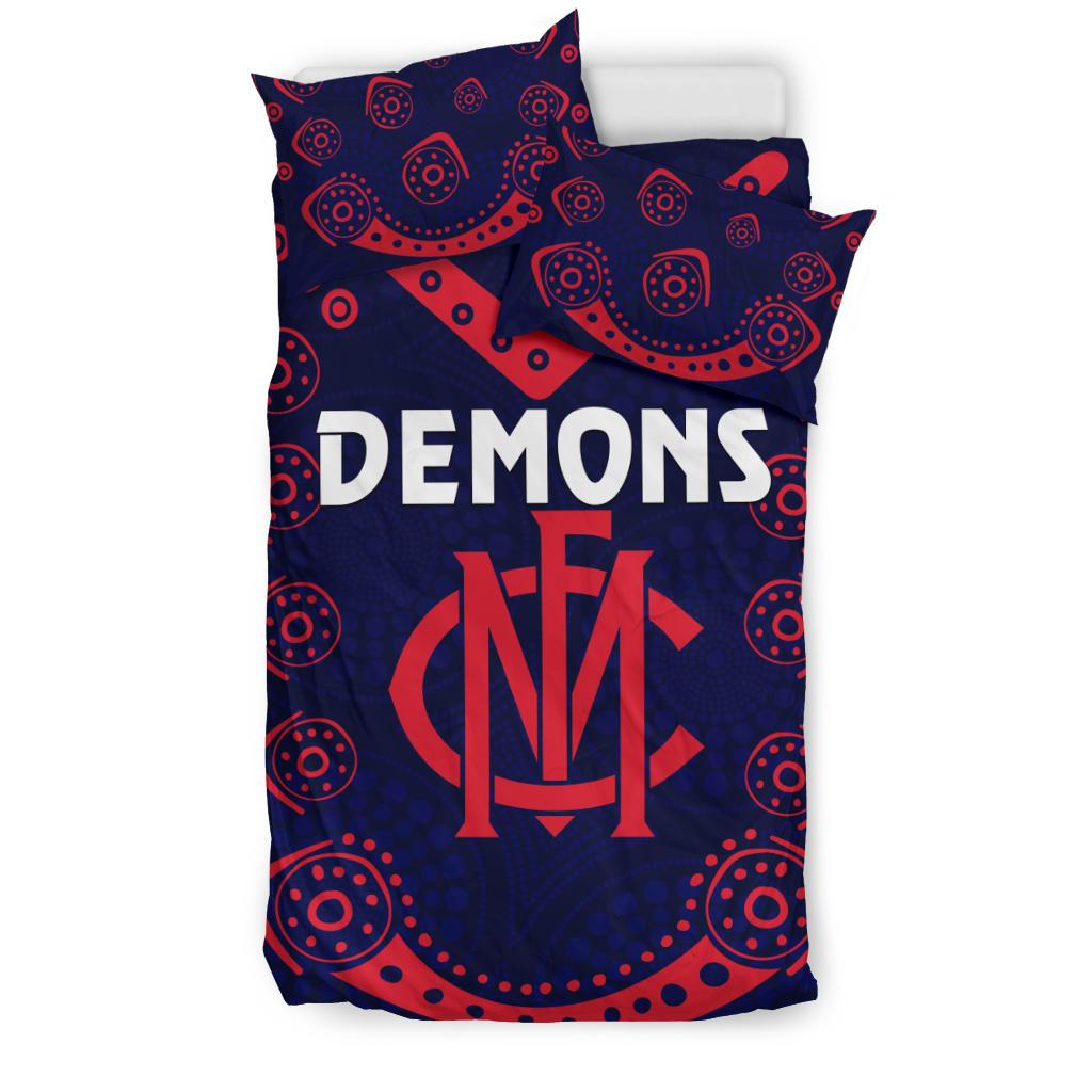 melbourne-demons-indigenous-bedding-set-football